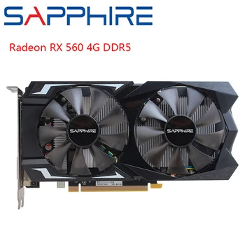 SAPPHIRE AMD Žaidimų Kompiuterio Grafikos plokštė Radeon RX 560 4GB GDDR5 128bit PCI Darbalaukio RX560 Vaizdo plokštė Žaidimų PC Naudojamas Kortelių
