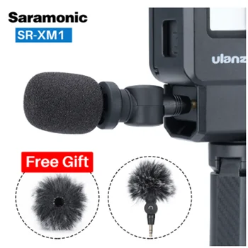 Saramonic SR-XM1 3.5 mm Belaidis Mikrofonas Gopro Vlog Vaizdo Mic už Gopro Hero 7 6 5 DSLR Fotoaparatas Dji Osmo Veiksmų Osmo Kišenėje