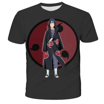 Sasuke Naruto Harajuku juokingas animacinių filmų T-marškinėliai berniukams, Harajuku mados anime T-shirt hip-hop top berniukų ir mergaičių