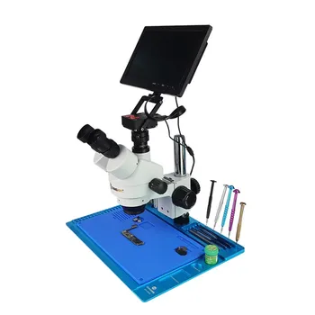 SAULĖS SS-004N aliuminio mikroskopu lydinio remonto trinkelėmis Professional versija visapusiškas remontas kilimėlis su mikroskopu denio