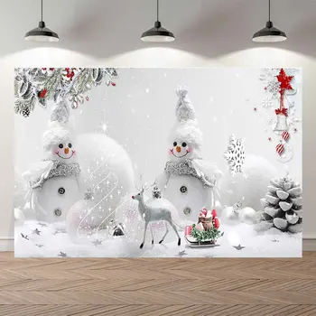 Seekpro Fotografijos Fone Linksmų Kalėdų, Laimingų Naujųjų Metų Šaliai Animacinių Filmų Sniego Santa Claus Fonas Foto Photocall
