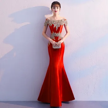Seksualus Ilgai Undinė Cheongsams Rytų vakarinę Suknelę qipao Kinų Stiliaus cheongsam Mados Qipao Vestidos S-XXL