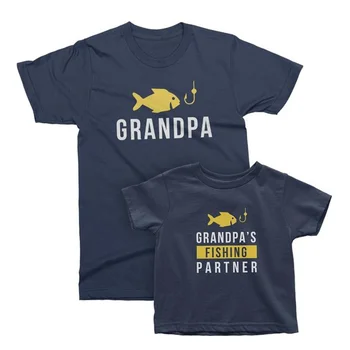Senelis Anūkui Atitikimo marškinėliai Žvejybos Senelis Senelis Žvejybos Partneris Juokinga T Shirts Harajuku