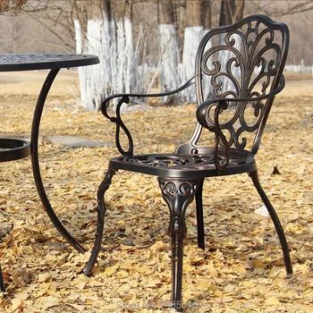 Set-5vnt Kiemo Baldai, valgomojo komplektas sodo kėdės ir stalo kietas Lieto Aliuminio pokalbių Antikvariniai Vario