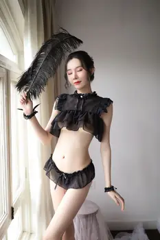Sexy moterys vienodos pagundai perspektyvos Cosplay sekso Kostiumas porno kraujavimas iš Japonijos Merginos Erotinis tarnaitė vienodą Karšto neklaužada lingerie komplektas