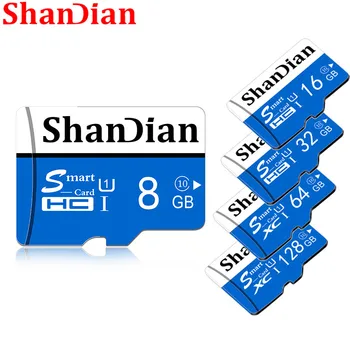 SHANDIAN Originalus Smart SD Class10 iki 95MB/S Smartsd 128GB/64GB/32GB/16GB class 10 iki 80MB/S, Telefonų, Fotoaparatų