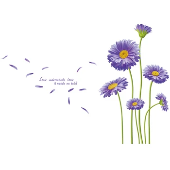 [SHIJUEHEZI] Olandija-chrizantema Gėlių Siena Lipdukas 