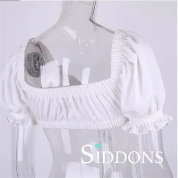 Siddons Evenworse moterų balta pasėlių viršų trumpomis rankovėmis nėrinių tees elastinga tankų marškinėliai seksuali klubo kietas Mados Naktį šalis