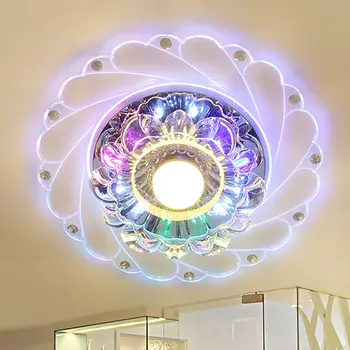 Sieniniai šviestuvai, LED Šviesos Spalvinga Lubų Liustra Kristalų Kambarį Dekoro Apšvietimo, Interjero Dizainas, Lempos, Modernus