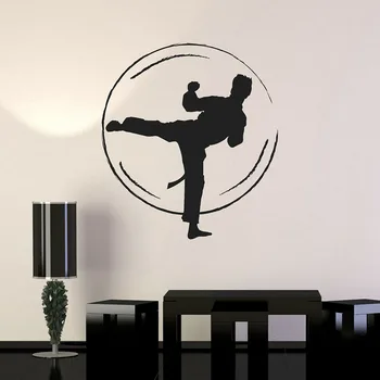 Sienos Lipdukas Vinilo Lango Stiklo Lipdukas Karatė Kovos Menų Jiu Jitsu Motyvacijos Taekwondo Sporto Salė Salės Interjero Dekoro S1227