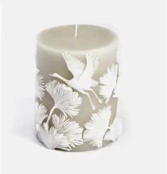 Silikono formos žvakių liejimo formos gėlių, paukščių, žvakės aromatas silikono formų Paramos Krano ir gėlių vestuvių žvakė 