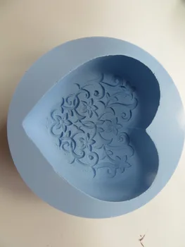 Silikono Formų Širdies Shpae Gėlių antspaudas modelis Muilo Pelėsių 