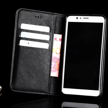 SILKIE Klasikinis apversti odos piniginės atveju padengti Huawei Y3 2017 su kortelės lizdą ir nėra magnetai coque fundas už 