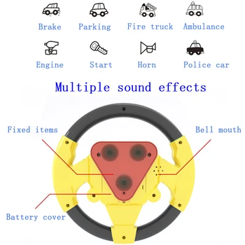 Simuliacinis vairas, žaislų, muzikos imituojamas copilots vairas ikimokyklinio ugdymo švietimo žaislai vaikams