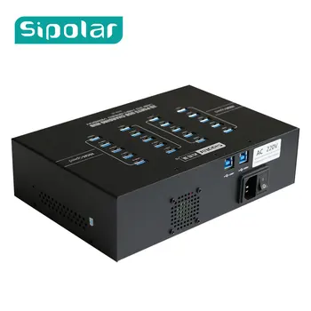 Sipolar 110V220V 20 Port USB 3.0 Įkroviklis Sinchronizavimą Hub USB Skirstytuvo 