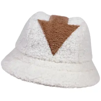 Siuvimas kibiro kepurę Ėriukų vilnos skrybėlė, žiemą šilta Žvejybos Kepurės Dirbtiniais Kailiais Rodyklės Simbolis Spausdinti Kibiro Kepurę Vyrai Moterys banga Flat Top Skrybėlės