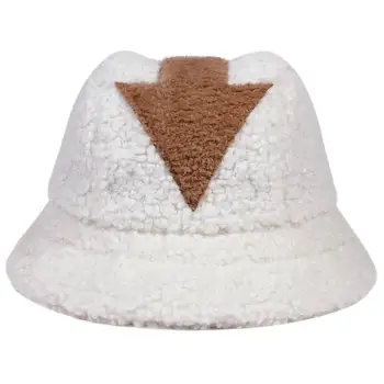 Siuvimas kibiro kepurę Ėriukų vilnos skrybėlė, žiemą šilta Žvejybos Kepurės Dirbtiniais Kailiais Rodyklės Simbolis Spausdinti Kibiro Kepurę Vyrai Moterys banga Flat Top Skrybėlės