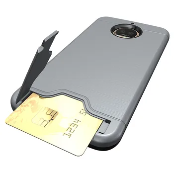 Skaidrių Piniginės Kreditinės Kortelės Lizdas Telefoną Atveju Motorola moto g4 g5s Plius Šarvai atsparus smūgiams Silicio PU Padengti Shell Mobiliojo Telefono Krepšys
