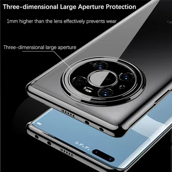 Skaidrus Telefono Apsaugos Atveju Huawei Mate 40 Pro Anti-atsarginis Dangtelis su Fotoaparatą, Pastumkite Dangtelį Huawei Mate 40 Pro