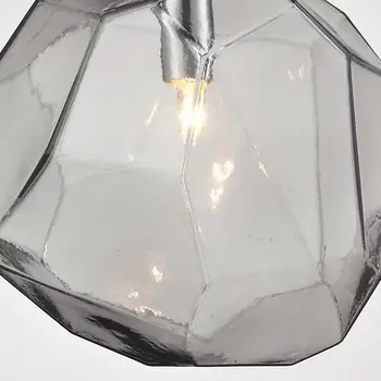 Skandinavijos dizaino pakabukas lempa, Baras, Restoranas, Virtuvės stiklo kamuolys lempos dūmų Stiklo diamond Umbra geometrinis pakabukas šviesos