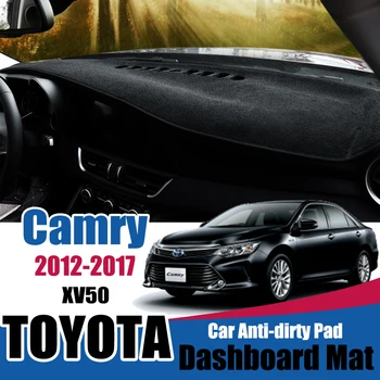 Skėtį nuo saulės Dashmat Kilimų Toyota Camry 50 XV50 2012~2017 neslystantis prietaisų Skydelio Kilimėlis Padengti Trinkelėmis, Automobilių Reikmenys 2013 m. m. m. 2016 m.