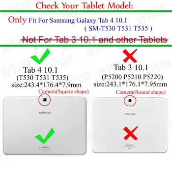 Sm-t530 t535 t531 tablet stand padengti atveju 