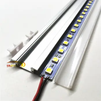 Smarstar 0,5 m 12V 5050 LED juosta (Embedded Paslėptus Aliuminio Korpuso Pieniškas Aišku, Sunku LED Šviesos Juostelės 50cm LED apšvietimas Edge LED Apšvietimas