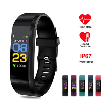 Smart Apyrankė 115 Plus Kraujo Spaudimas 115 Smart Laikrodžiai Fitness Tracker Širdies Ritmo Monitorius 