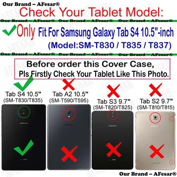 Smart Cover for Samsung Galaxy Tab S4 10.5 colio T830 T35 Plonas Šviesos Apsaugine danga Stendas Atveju Tab S4 T837 Tablet