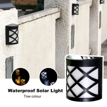 Smart Europos ir Amerikos stiliaus saulės sienos lempos tvora lempos klasikinio stiliaus 6LED šviesos reguliavimo tipas