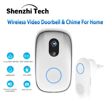 Smart Video Doorbell HD Durų Kamera, Domofonas Belaidžio WIFI Durų Bell Vaizdo apsaugos nuo vagystės Signalizacijos, Namų Apsaugos Stebėti Naktinio Matymo