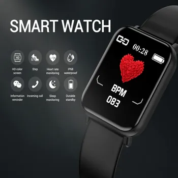 Smart Watch Vyrų P22 Visiškai Touch Fitness Tracker Kraujo Spaudimas Smart Laikrodis Moterų Sporto Smartwatch 