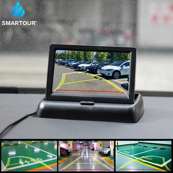 Smartour Protingas Universalus Transporto priemonės, Atsarginės Kameros Automobilio Galinio vaizdo Atvirkštinio Trajektorija Kamera su Dinamiškų linijų Metaliniu korpusu
