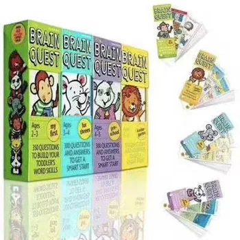 Smegenų Quest Kortelės Lipdukas Knygų Anglų Intelektinės Plėtros Klausimai, Atsakymai Kortelės Knygos Smart Start Vaikų Vaikų Amžius 2-5 Knyga