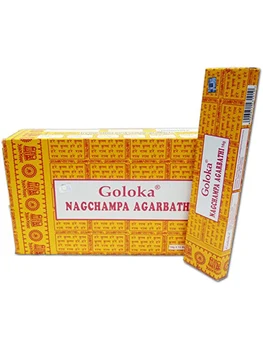 SMILKALAI GOLOKA NAG CHAMPA AGARBATHI - 12 paketai 15 gramų-180 gramų juostos aromatiniai