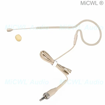 Smėlio spalvos Dvigubas Lankelis Headworn laisvų Rankų įrangos Mikrofonas Sennheiser Belaidžio Beltpack XSW EW100 EW300 EW500 3.5 mm Stereo Varžtas Užraktas