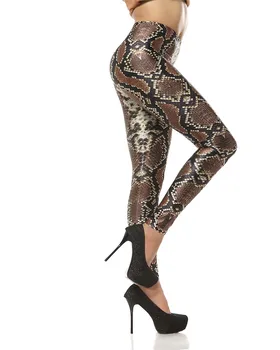 SnakeSkin Antblauzdžiai 3D Spausdinimo Fitneso Antblauzdžiai Moterims Leggins Seksualus Plonas Elastingas Priežastinis Antblauzdžiai Plius Dydis