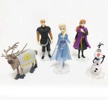 Sniego Karalienė frozen2 Anna PVC Veiksmų Žaislas Duomenys Lėlės Figūrėlės Vaikams, Žaislai Vaikams, Dovanos pyragas apdaila