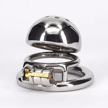 SODANDY Metalo Skaistybės Įtaisai Mažas Nerūdijančio Plieno Nelaisvėje Gaidys Narve Vyrų Varpos Fiksavimo Žiedas Fetišas Produkto Sekso Žaislas, Skirtas Žmogus