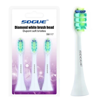Sogue 3 VNT Sonic Dantų Šepetėliu Vadovai FDA Elektriniai dantų Šepetėlis galvutės Didelio Tankio S-6117 už dantų šepetėlį S51 S61