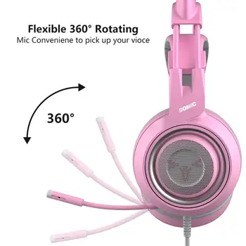 Somic G951S 3.5 mm Laidinis Ausinių Merginos Katė-Ear Ausinės Žaidimų Music Headset for Desktop Laptop Live Stream su Mikrofonu