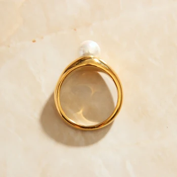 SOMMAR Karšto Dovana 18KGP Aukso Užpildytas dydis 6 7 8 Lady Sužadėtuvių žiedai Perlai ins vyrų žiedas Prom Priedai