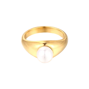 SOMMAR Karšto Dovana 18KGP Aukso Užpildytas dydis 6 7 8 Lady Sužadėtuvių žiedai Perlai ins vyrų žiedas Prom Priedai