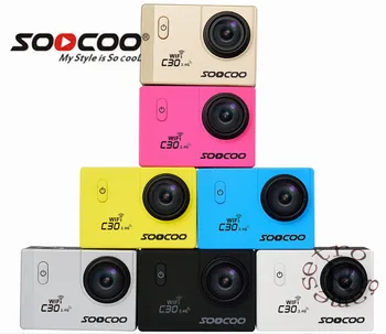 SOOCOO C30/C30R 4K Sporto Kamera 1080P/HD 60FPS Wifi Gyro NOVATEK96660 30M Vandeniui atsparus Veiksmo Kameros