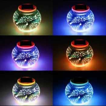 Spalva Keičiasi Mozaika, Stiklo Kamuolys LED Saulės Sodas Žibintai Vandeniui Saulės Lentelė Apšvietimas 2 Rūšių Kalėdų Šalis Apdaila