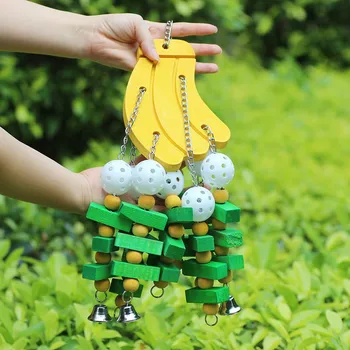 Spalvinga Papūga Kramtyti Žaislus Medinių Blokų String Žaislas Naminių Paukščių Bite Kabantys Žaislai, Sūpynės Narve Laipiojimo Laiptais Žaislai Paukščių Produktus