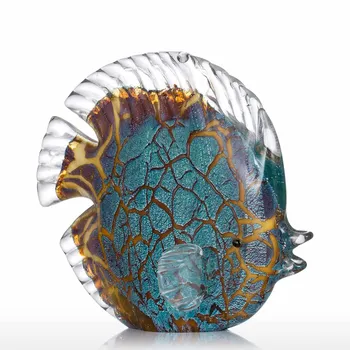 Spalvotų Pastebėtas Tropinių Žuvų Subtilus Stiklo Skulptūra Madingas Namų Puošybai Stiklo Žuvų Restorano Patalpos Namų Puošybai Amatų