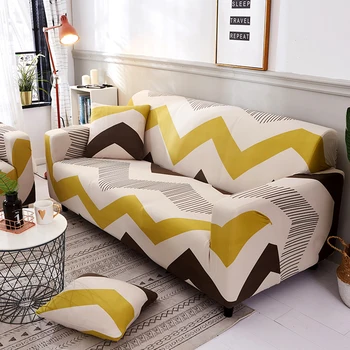 Spandex Elastinga Universali Sofa Cover 2 ir 3 Sėdynės Slipcover Geometrinis Raštas Ruožas Loveseat Fotelis Sofa Atveju Kambarį