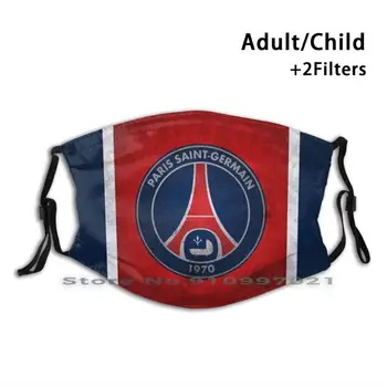 Spausdinti Kd2.5 Filtras Daugkartinio Naudojimo Burnos, Veido Kaukė Vaikų Suaugusiųjų Paryžiaus Germain Futbolo Lyga 1 Prancūzija Mbapped Logotipas Vėliava