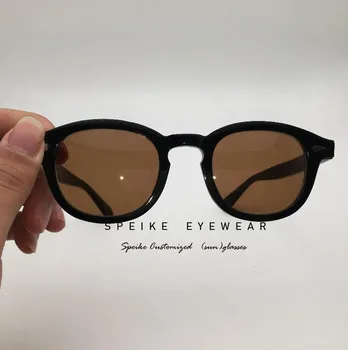 SPEIKE Individualų Aukštos kokybės akiniai nuo saulės Johnny Deppas Lemtosh stiliaus Juodu rėmu su tonuoti trumparegystė akiniai nuo saulės 44/46/49MM